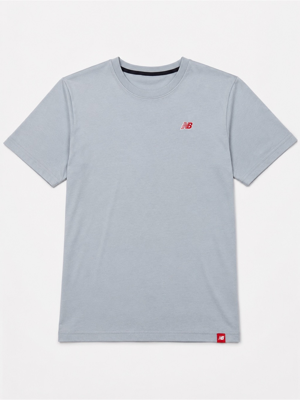 New Balance Pale Blue Tee with Small Red Logo